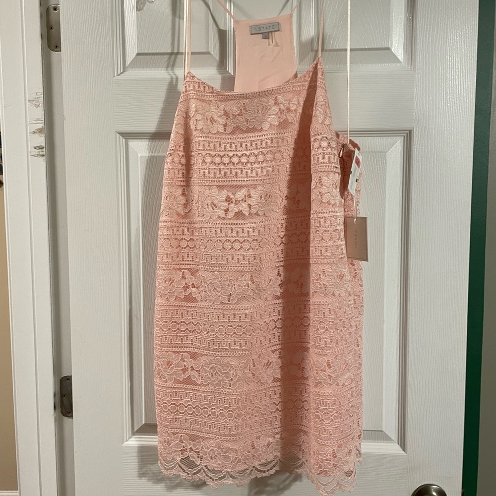 1.state pink lace dress- large